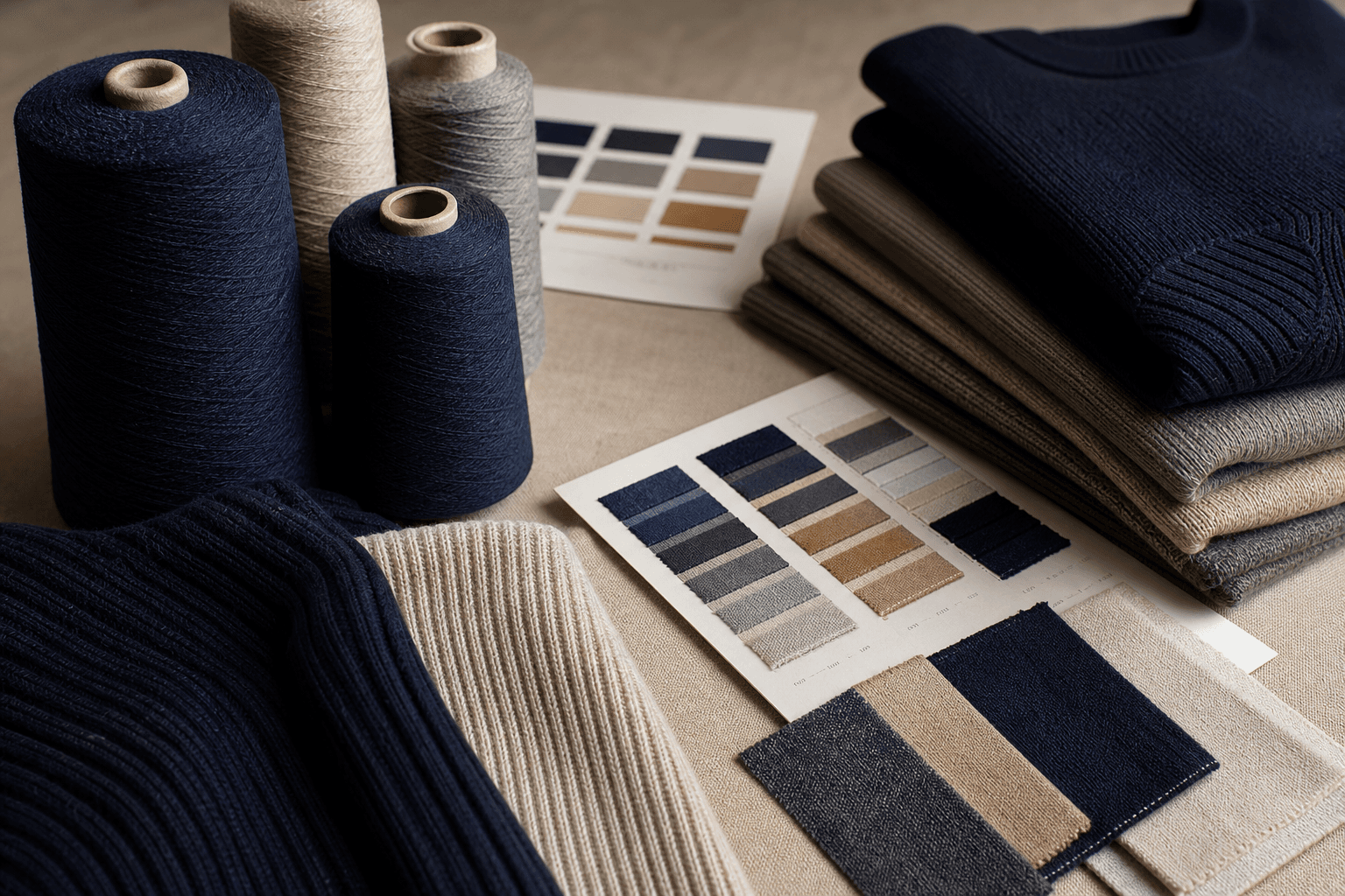 How to Choose Yarn for Men's Sweaters resource cover image for B2B knitwear buyers.