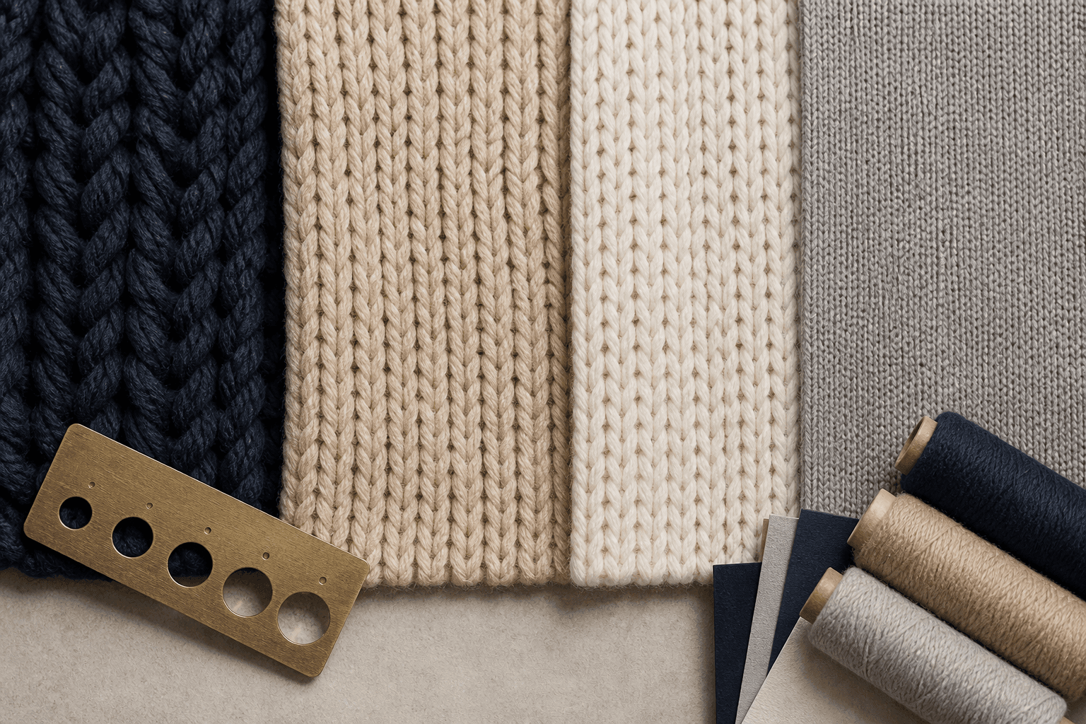 Knit Gauge Guide resource cover image for B2B knitwear buyers.