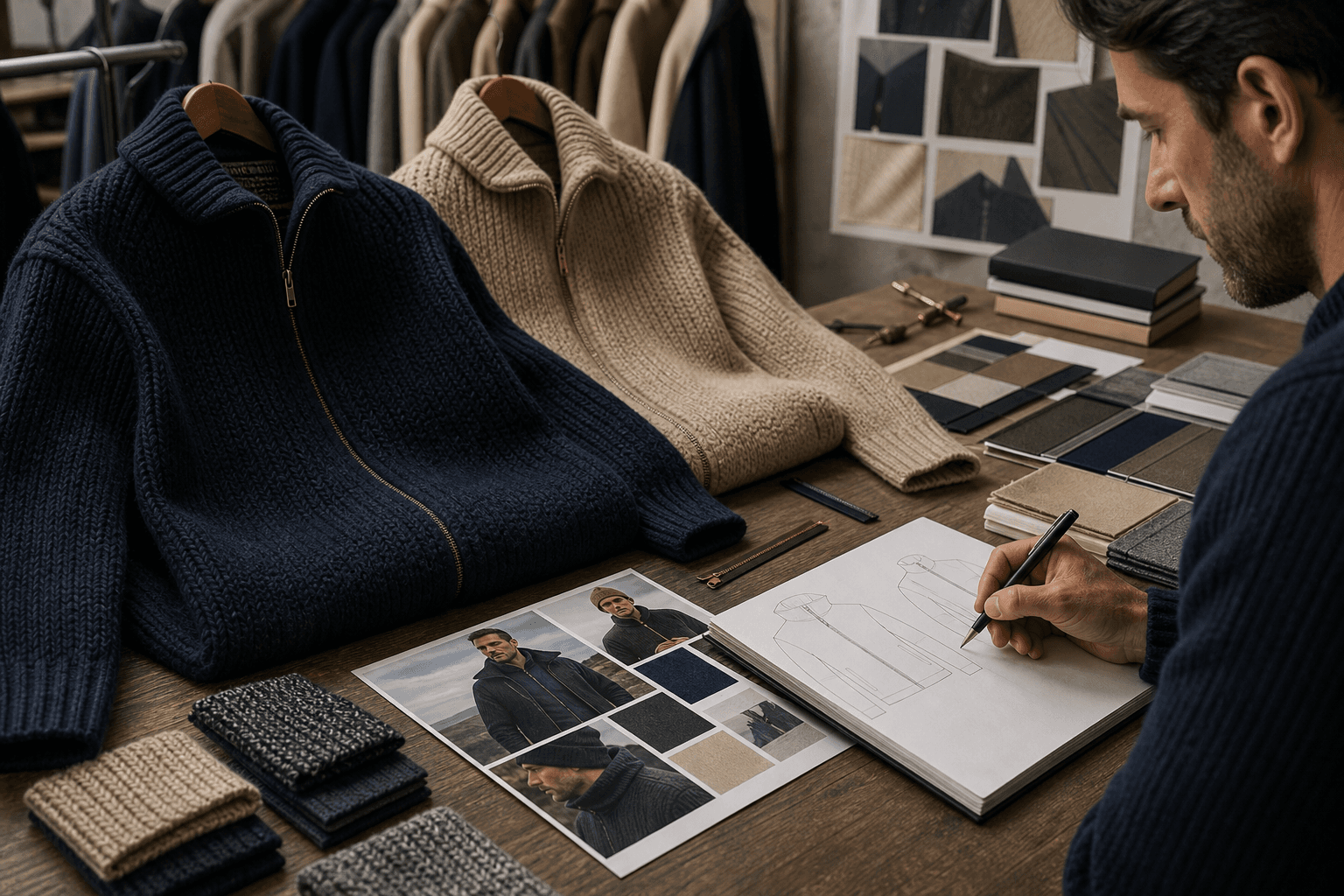 Knit Jacket Development for Fall/Winter Markets resource cover image for B2B knitwear buyers.