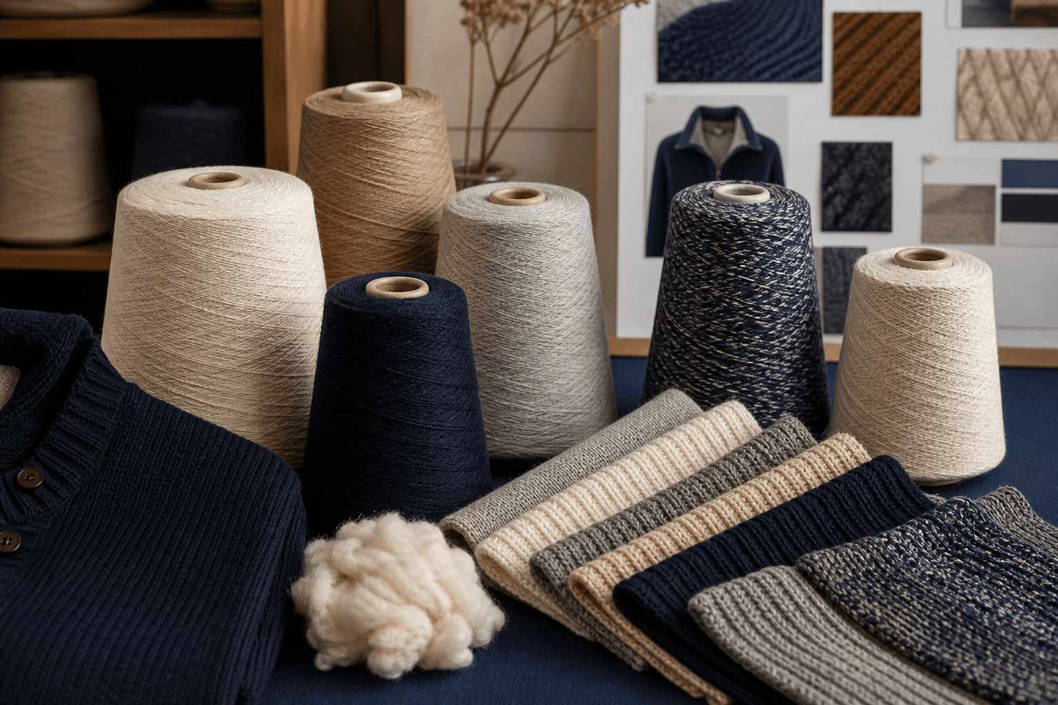 Yarn & Material Guide resource cover image for B2B knitwear buyers.
