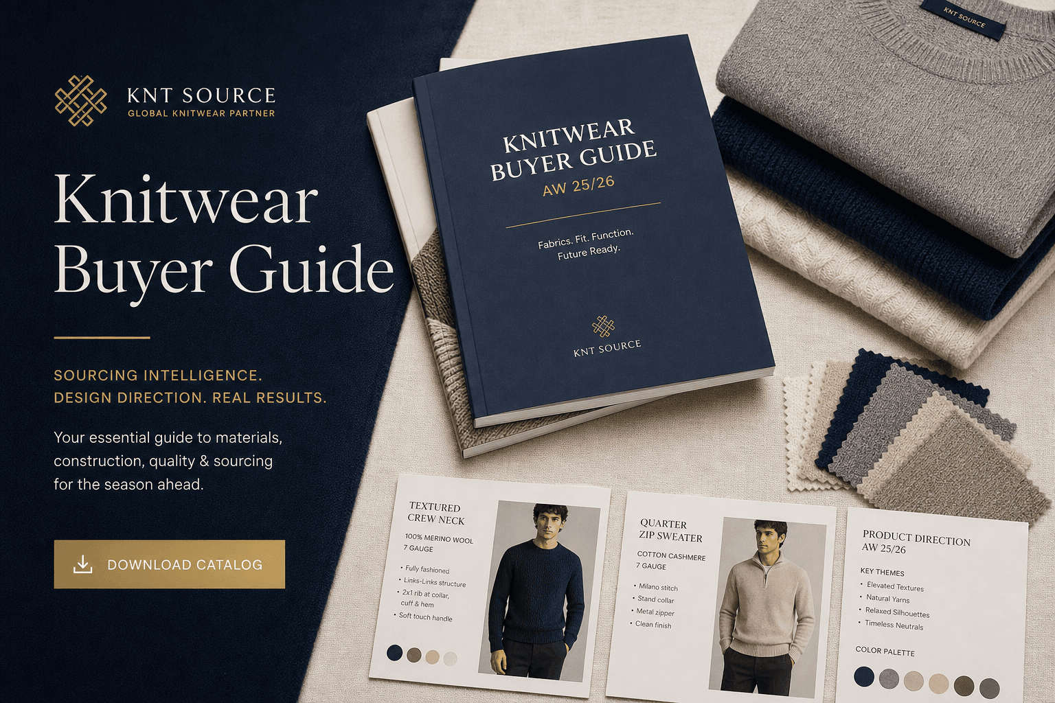 Men's Knitwear Product Catalog Cover visual.