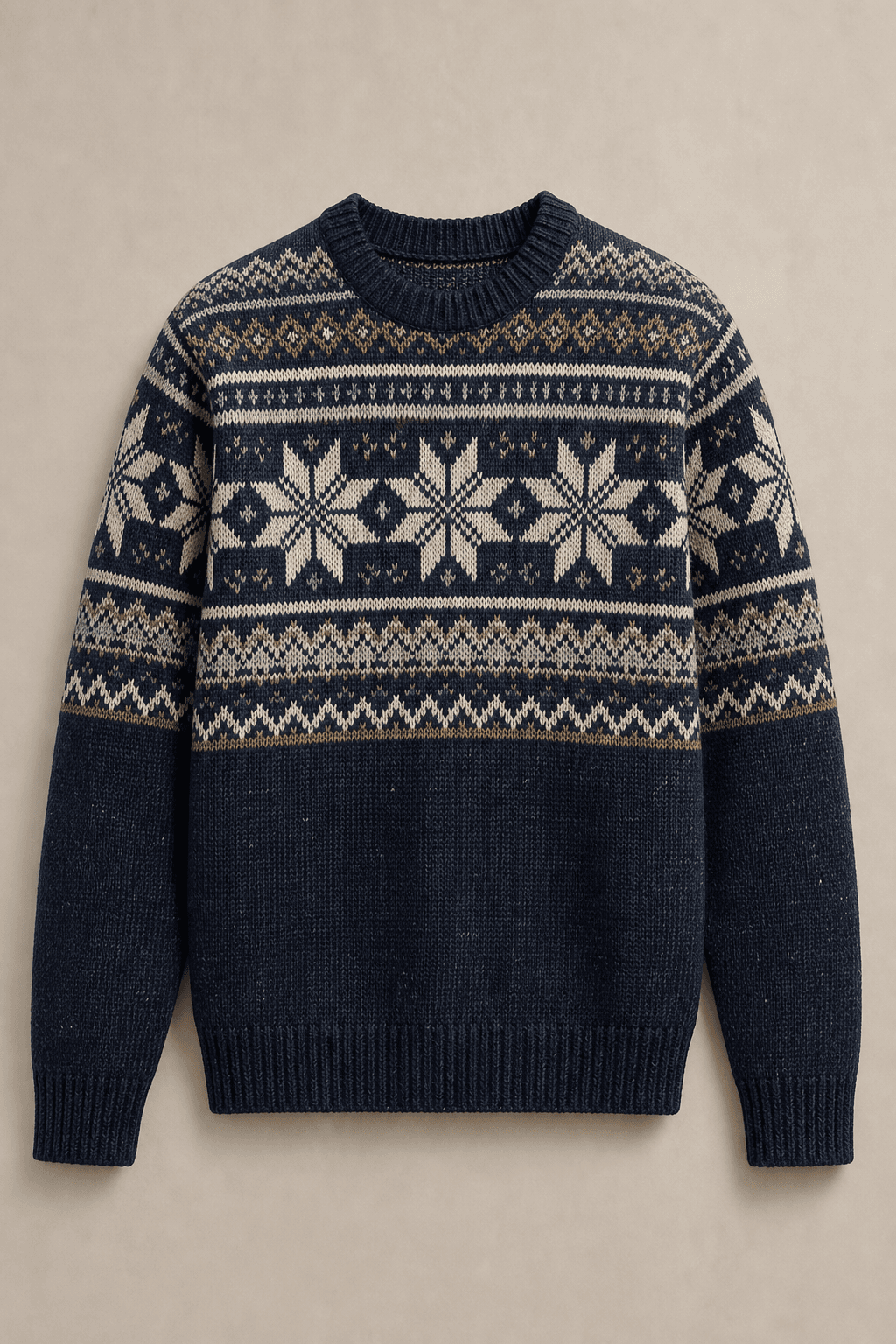 Men's Jacquard Knit Sweater main product image for B2B knitwear sourcing.
