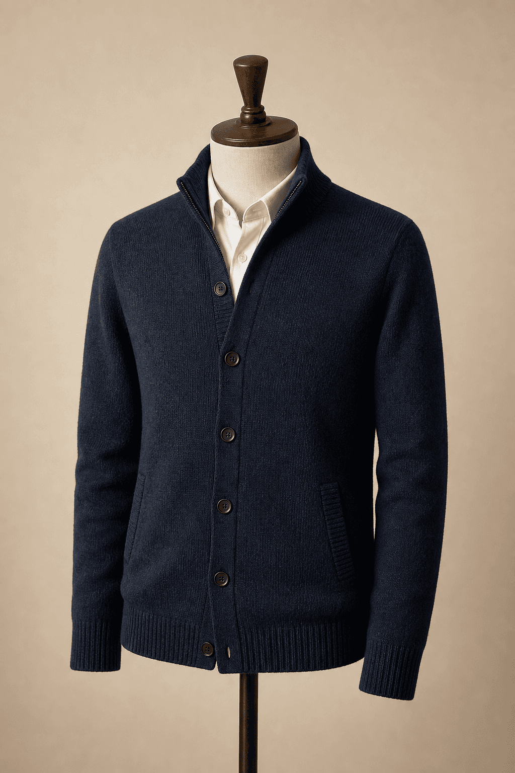Private Label Men's Cardigan main product image for B2B knitwear sourcing.